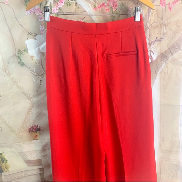 THE ANDAMANE Red Karla Wide Leg Trousers - Picture 6 of 11